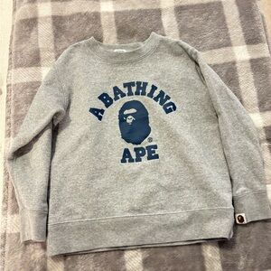 Bape Gray and Blue Kids Sweatshirt